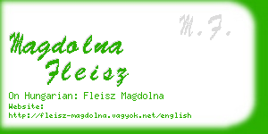 magdolna fleisz business card